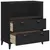 Produktbild 5 för Bokhylla VIGO svart 80x40x90 cm massiv furu