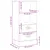 Produktbild 10 för Bokhylla VIGO svart 60x35x123 cm massiv furu