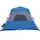 Campingtält 6 personer blå mörkläggningstyg vattentätt