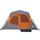 Campingtält 6 personer grå orange mörkläggningstyg vattentätt