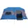 Campingtält 9 personer blå mörkläggningstyg vattentätt