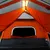 Produktbild 10 för Campingtält ljusgrå orange mörkläggningstyg LED