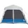 Campingtält ljusblå mörkläggningstyg LED