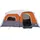 Campingtält ljusgrå orange mörkläggningstyg LED