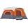 Campingtält ljusgrå orange mörkläggningstyg LED