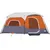 Produktbild 7 för Campingtält ljusgrå orange mörkläggningstyg LED
