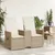 Produktbild 3 för Trädgårdssoffa fällbar 2-sits med bord beige konstrotting