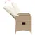 Produktbild 7 för Trädgårdssoffa fällbar 2-sits med bord beige konstrotting