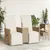 Produktbild 3 för Trädgårdssoffa fällbar 2-sits med bord beige konstrotting