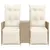 Produktbild 4 för Trädgårdssoffa fällbar 2-sits med bord beige konstrotting