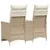 Produktbild 6 för Trädgårdssoffa fällbar 2-sits med bord beige konstrotting