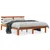 Produktbild 2 för Sängram med huvudgavel vaxbrun 140x190 cm massiv furu