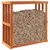 Produktbild 4 för Vedställ vaxbrun 109x52x106 cm massiv furu