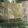 Hundgård med dörr grå 2x2x1,5 cm galvaniserat stål