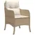 Produktbild 3 för Matgrupp för trädgården med dynor 9 delar beige konstrotting