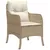 Produktbild 3 för Matgrupp för trädgården med dynor 9 delar beige konstrotting