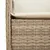 Produktbild 5 för Matgrupp för trädgården med dynor 9 delar beige konstrotting