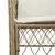 Produktbild 5 för Matgrupp för trädgården med dynor 9 delar beige konstrotting