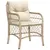 Produktbild 3 för Matgrupp för trädgården med dynor 9 delar beige konstrotting