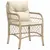 Produktbild 3 för Matgrupp för trädgården med dynor 9 delar beige konstrotting