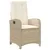 Produktbild 5 för Matgrupp för trädgården med dynor 7 delar beige konstrotting