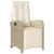 Produktbild 3 för Matgrupp för trädgården med dynor 5 delar beige konstrotting