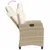 Produktbild 6 för Matgrupp för trädgården med dynor 9 delar beige konstrotting