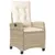 Produktbild 4 för Matgrupp för trädgården med dynor 9 delar beige konstrotting