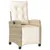 Produktbild 5 för Matgrupp för trädgården med dynor 9 delar beige konstrotting