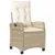 Produktbild 5 för Matgrupp för trädgården med dynor 9 delar beige konstrotting