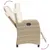 Produktbild 4 för Matgrupp för trädgården med dynor 9 delar beige konstrotting