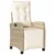 Produktbild 3 för Matgrupp för trädgården med dynor 9 delar beige konstrotting