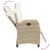 Produktbild 4 för Matgrupp för trädgården med dynor 9 delar beige konstrotting