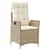 Produktbild 3 för Matgrupp för trädgården med dynor 9 delar beige konstrotting