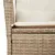 Produktbild 6 för Matgrupp för trädgården med dynor 7 delar beige konstrotting