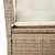 Produktbild 6 för Matgrupp för trädgården med dynor 9 delar beige konstrotting