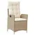 Produktbild 3 för Matgrupp för trädgården med dynor 9 delar beige konstrotting