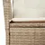 Produktbild 8 för Matgrupp för trädgården med dynor 9 delar beige konstrotting