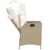 Produktbild 4 för Matgrupp för trädgården med dynor 7 delar beige konstrotting
