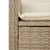 Produktbild 6 för Matgrupp för trädgården 3 delar med dynor beige konstrotting