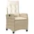 Produktbild 3 för Matgrupp för trädgården med dynor 5 delar beige konstrotting