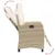 Produktbild 7 för Matgrupp för trädgården med dynor 5 delar beige konstrotting