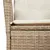 Produktbild 6 för Matgrupp för trädgården med dynor 7 delar beige konstrotting