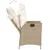 Produktbild 4 för Matgrupp för trädgården med dynor 7 delar beige konstrotting