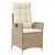 Produktbild 3 för Matgrupp för trädgården med dynor 9 delar beige konstrotting