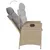 Produktbild 4 för Matgrupp för trädgården med dynor 7 delar beige konstrotting