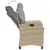 Produktbild 4 för Matgrupp för trädgården med dynor 5 delar beige konstrotting