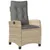 Produktbild 3 för Matgrupp för trädgården med dynor 5 delar beige konstrotting