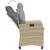 Produktbild 4 för Matgrupp för trädgården med dynor 5 delar beige konstrotting