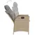 Produktbild 4 för Matgrupp för trädgården med dynor 9 delar beige konstrotting